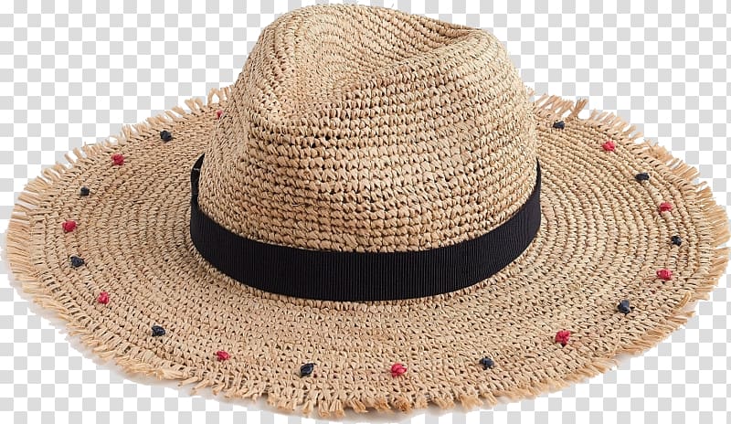 Straw hat Panama hat Fedora, Hat transparent background PNG clipart