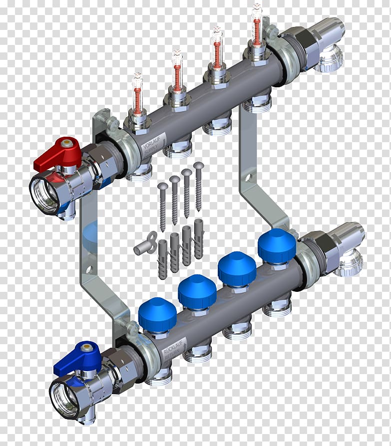 Pipe Flow measurement Underfloor heating Stainless steel Valve, OMB Valves Stainless Steel transparent background PNG clipart