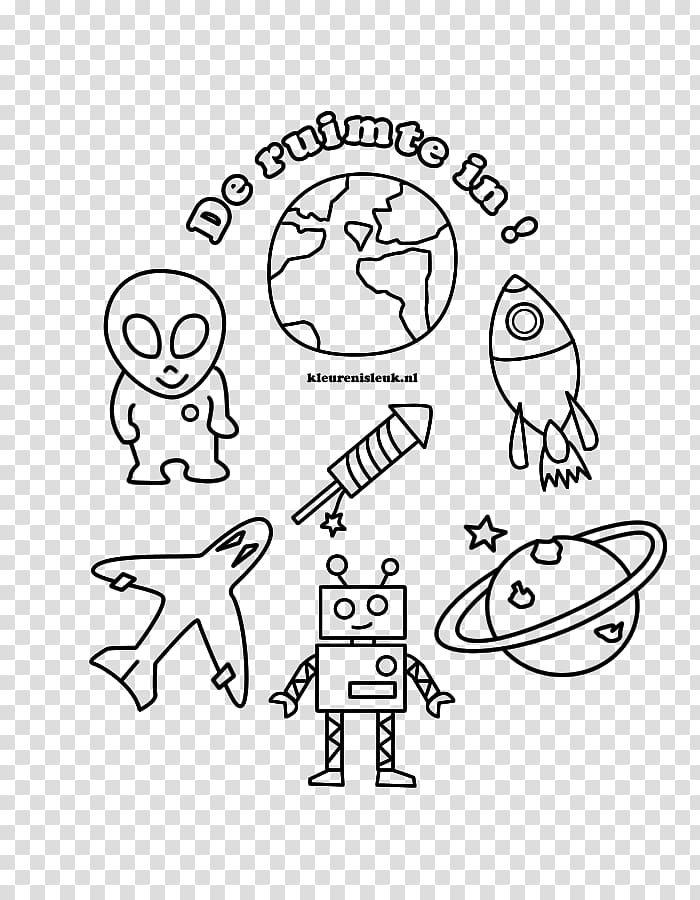 Drawing Kleurplaat Line art Outer space Coloring book, others transparent background PNG clipart