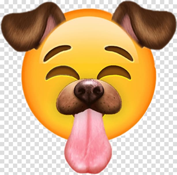 Emoji Dog Snapchat Sticker Information, Snap Filters transparent background PNG clipart