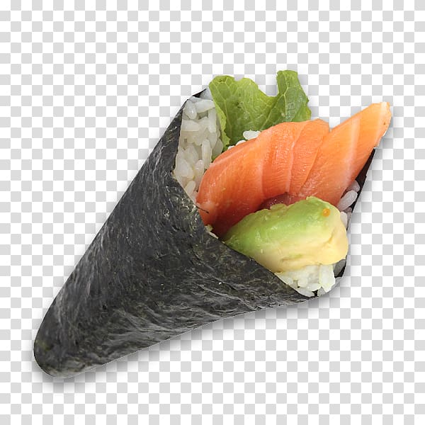 Sushi California roll Sashimi Japanese Cuisine Makizushi, SALMON transparent background PNG clipart