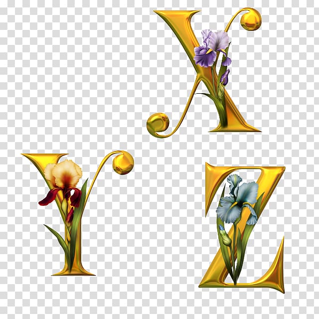Fancy Alphabets Letter English alphabet Flower, flower transparent background PNG clipart