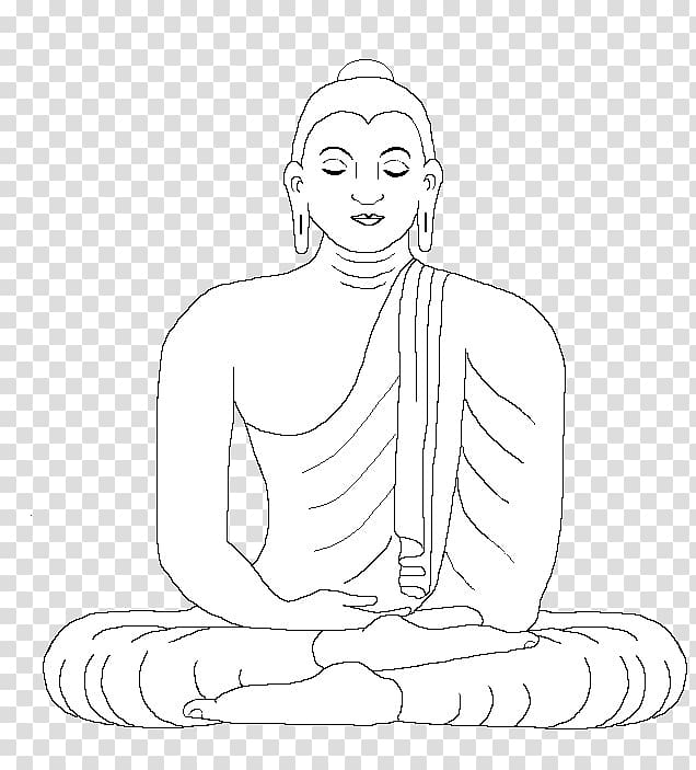 Thumb Figure drawing Line art Illustration, buddhas enlightenment transparent background PNG clipart