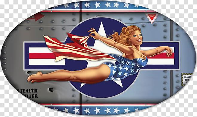 Airplane Pin-up girl Military aircraft, pin up vintage transparent background PNG clipart