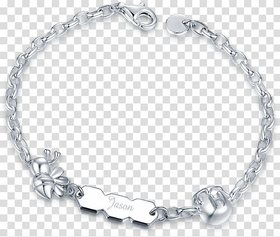 Bracelet Necklace Jewellery Silver Anklet, belle Baby transparent background PNG clipart