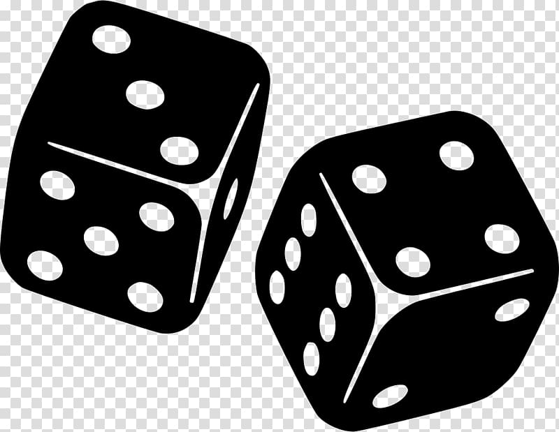 Dice Gambling Risk Black & White Computer Icons, Dice transparent background PNG clipart