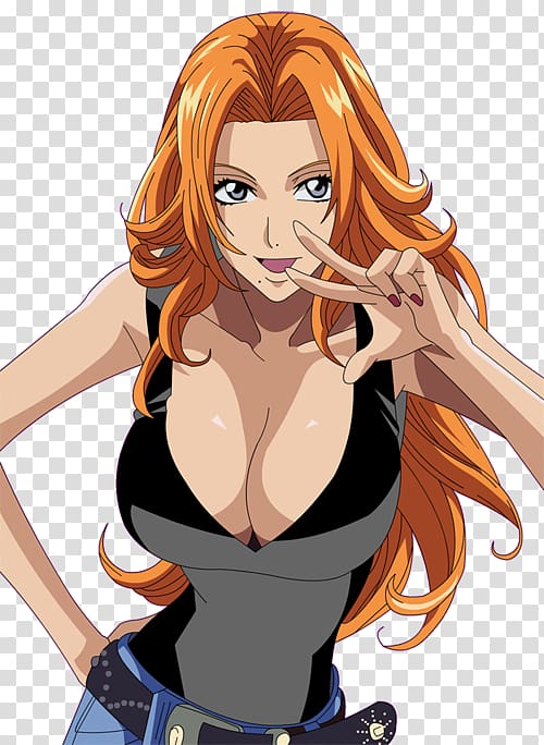 Brown hair Rangiku Matsumoto Black hair Hime cut Blond, hair transparent ba...