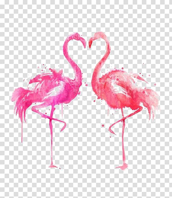 flamingo illustration, Drawing Bird Ink Illustration, Ink flamingos transparent background PNG clipart