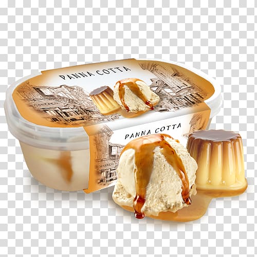 Panna cotta Gelato Ice cream Italian cuisine, ice cream transparent background PNG clipart