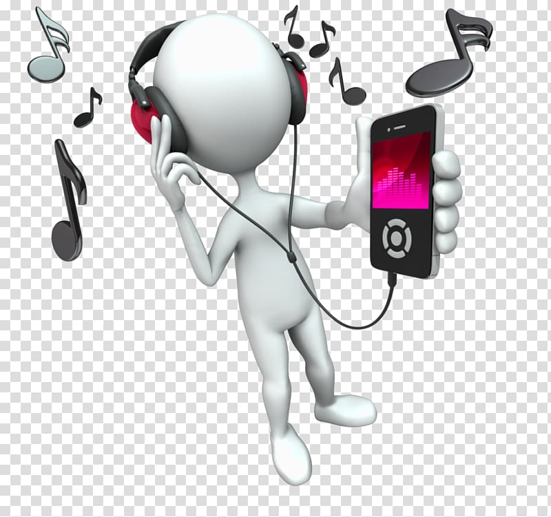 Stick figure Music Animation Sound , Listen transparent background PNG clipart