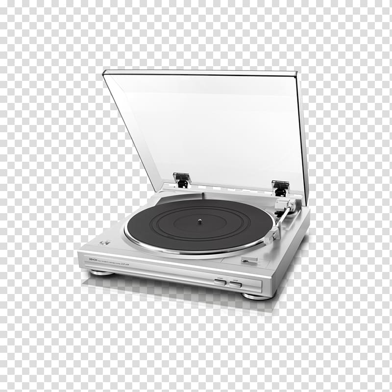DENON DP-29F silver Turntable Phonograph record AV receiver, Turntable transparent background PNG clipart