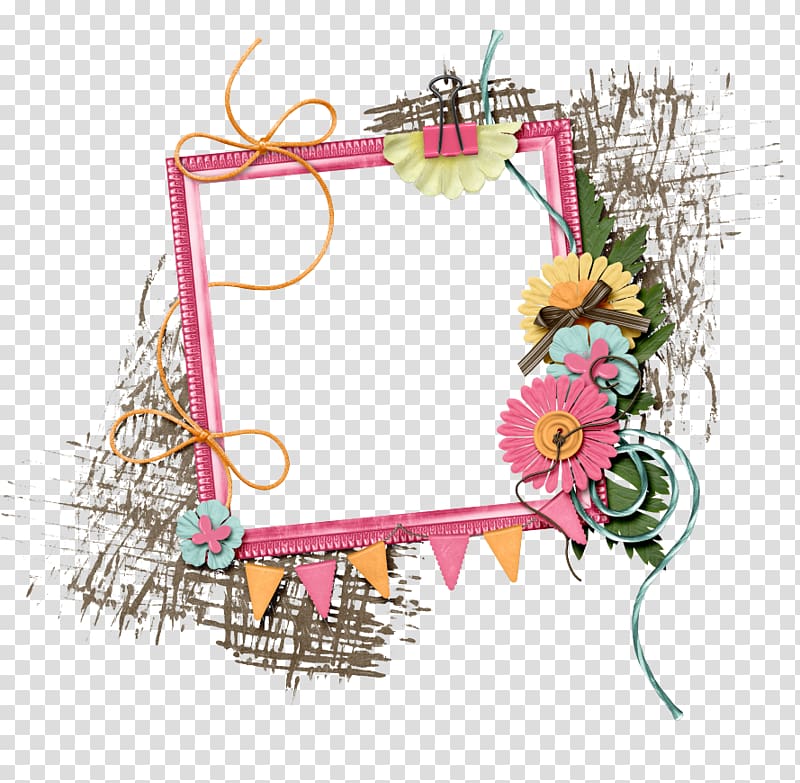 Floral design Frames Pink M, design transparent background PNG clipart