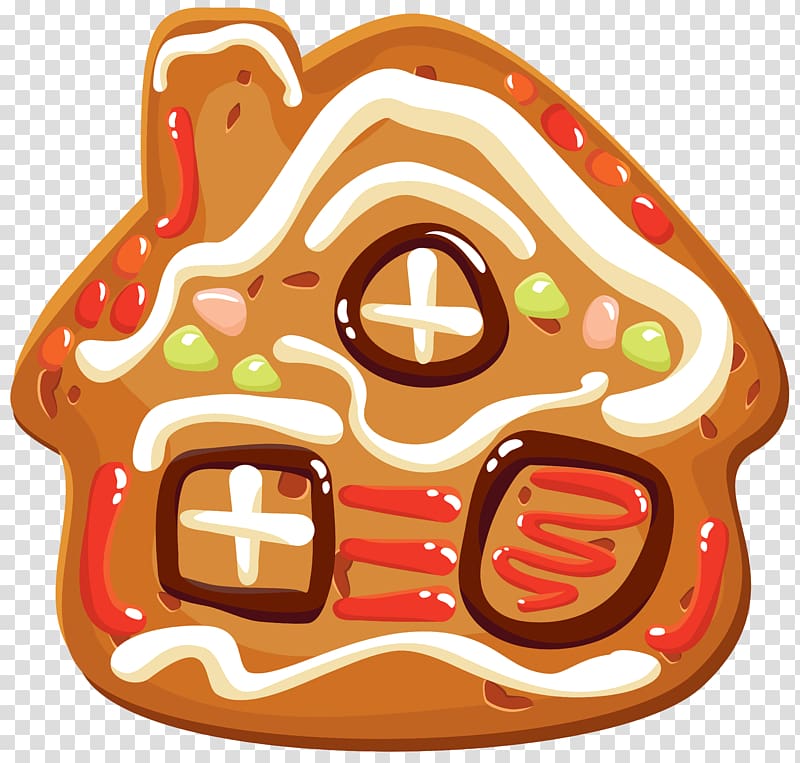 brown cake illustration, Christmas cookie Gingerbread , Christmas Cookie House transparent background PNG clipart
