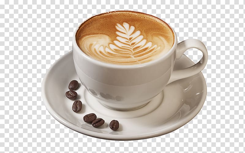 coffee latte on ceramic saucer, Instant coffee Cappuccino Espresso Tea, Creative coffee transparent background PNG clipart