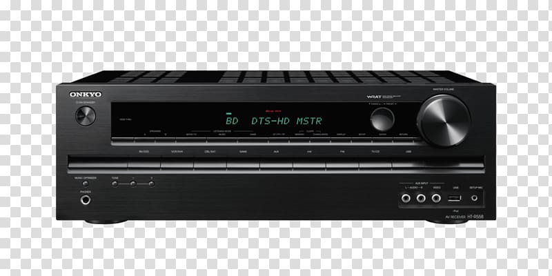 Home Theater Systems AV receiver Onkyo HT S4505 Home theater system, Black Cinema, Audio Receiver transparent background PNG clipart