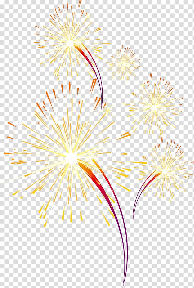 Text Petal Yellow Illustration, Fireworks transparent background PNG clipart