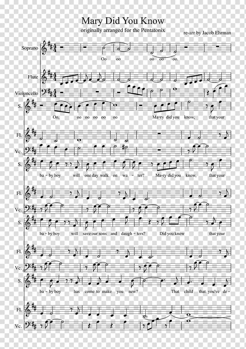 Sheet Music Flute Soprano Alto Cello, sheet music transparent background PNG clipart