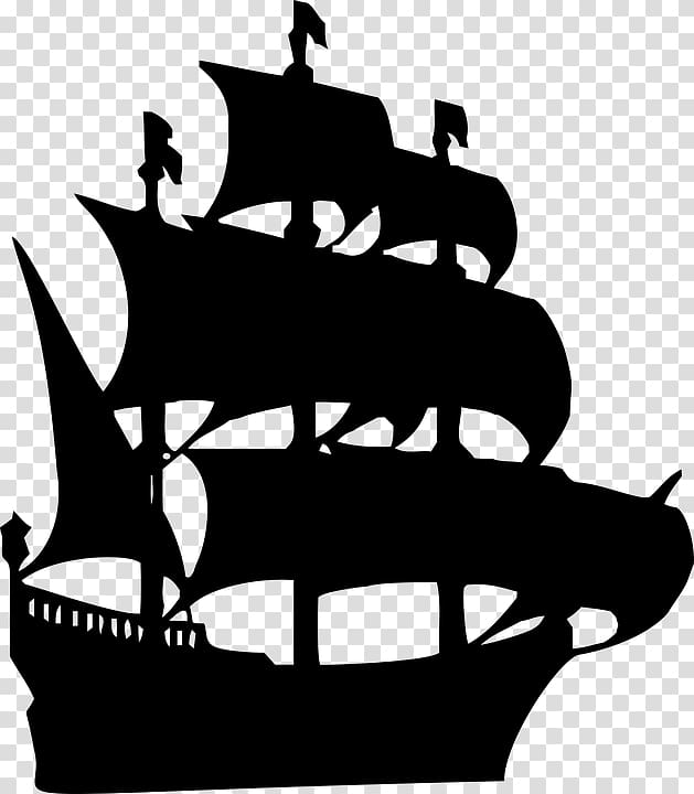 Ship Silhouette Galleon , Ship transparent background PNG clipart