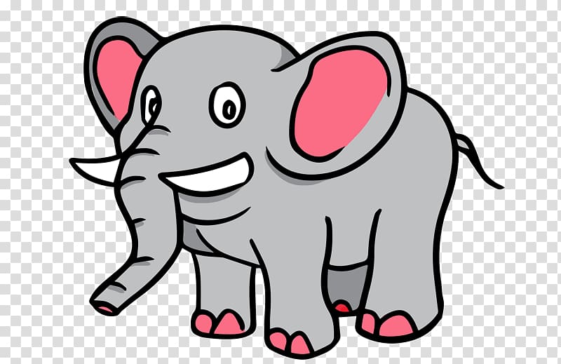 Cartoon Drawing Elephant , Funny Elephant Cartoon transparent background PNG clipart
