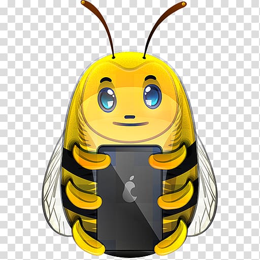 Bee ICO Icon, Cartoon bee transparent background PNG clipart