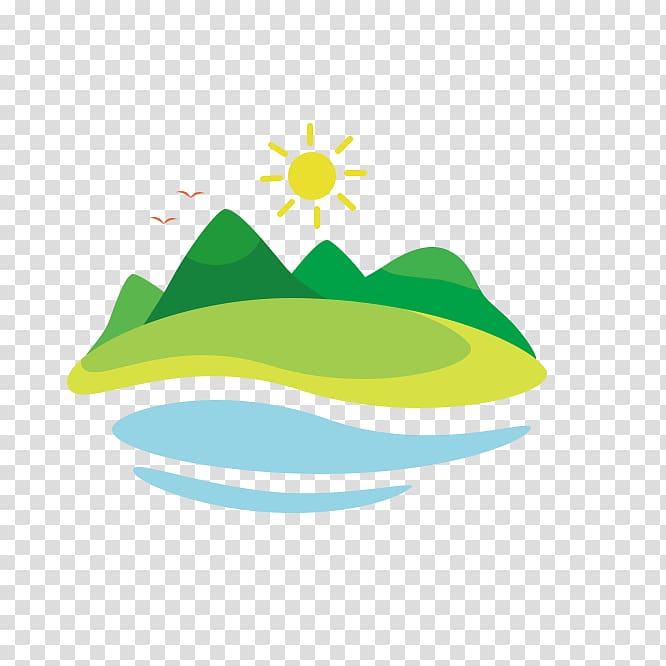 sun illustration, Cartoon Hill , Cartoon hills,Hill transparent background PNG clipart