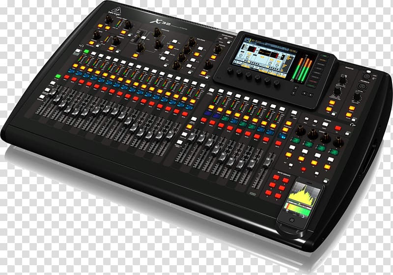 Microphone X32 Digital Mixing Console Audio Mixers Behringer, Mixer transparent background PNG clipart