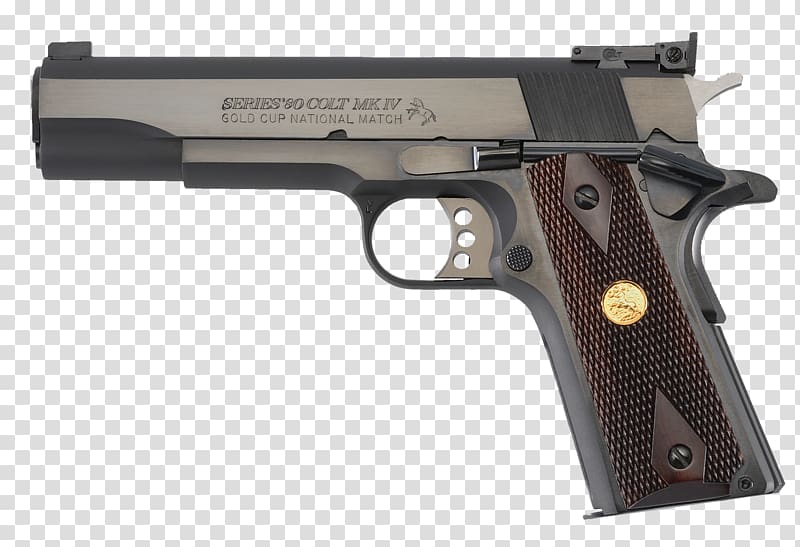 .45 ACP Colt\'s Manufacturing Company M1911 pistol Automatic Colt Pistol Semi-automatic pistol, walnut gift transparent background PNG clipart