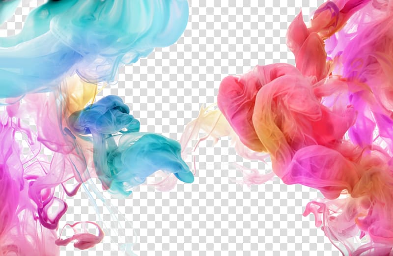 water blooming color ink transparent background PNG clipart