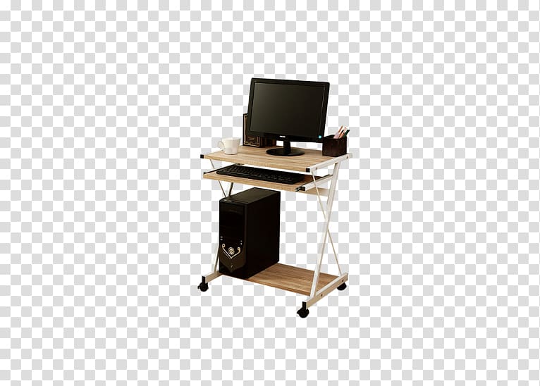 Table Desktop Computers Desktop Computers, Wood computer desk transparent background PNG clipart