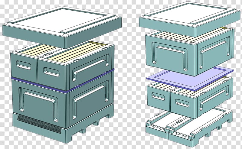 Beehive Nuc Beekeeping Langstroth hive, bee hive parts transparent background PNG clipart