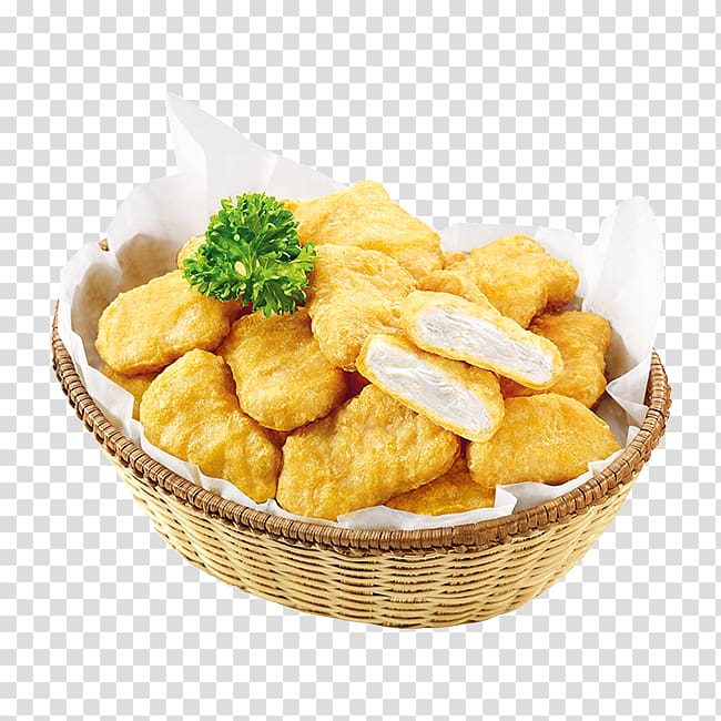 Chicken nugget Junk food French fries Fast food, sliced pork transparent background PNG clipart