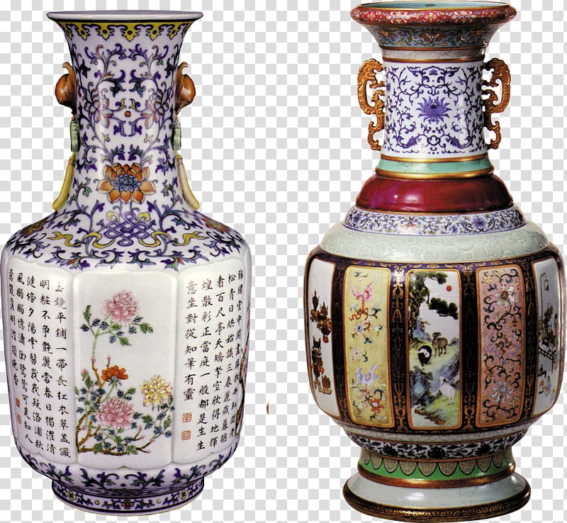 National Palace Museum Jingdezhen Collections of the Palace Museum Qing dynasty Porcelain, Retro vase transparent background PNG clipart