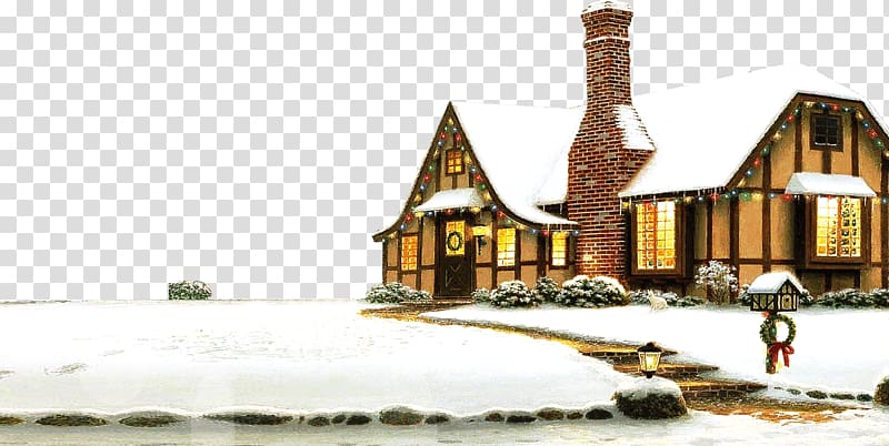 Rovaniemi Santas Village Santa Claus Is Comin to Town Christmas, Warm villa on snow transparent background PNG clipart