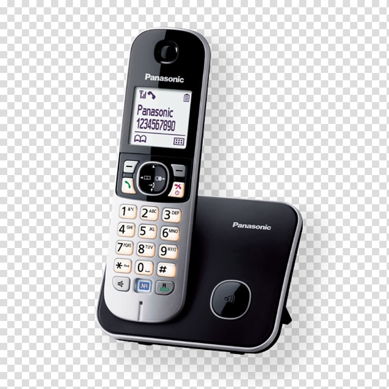 Panasonic KX-TG681 Digital Enhanced Cordless Telecommunications Cordless telephone, others transparent background PNG clipart