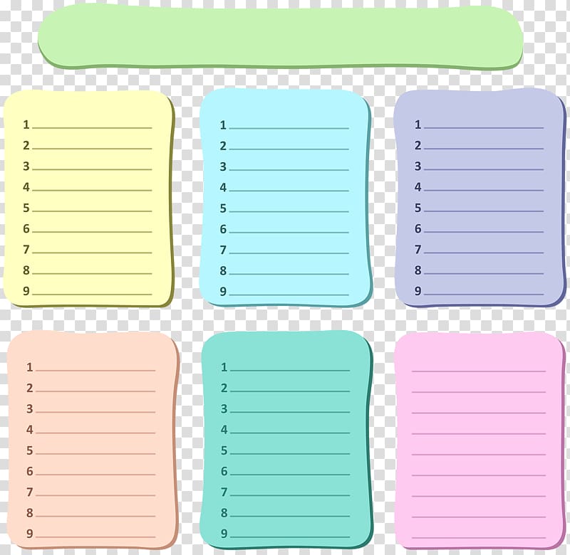 School Classroom, Color notes transparent background PNG clipart