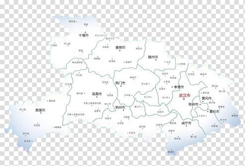 Map Area, White map of Hubei transparent background PNG clipart