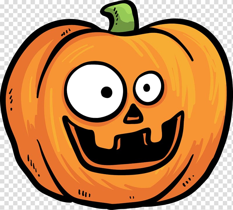 Pumpkin Halloween Jack-o\'-lantern, Funny pumpkin head expression material transparent background PNG clipart