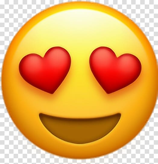 heart-eyed emoji, Emoticon Smiley Emoji Heart WhatsApp, upscale transparent background PNG clipart