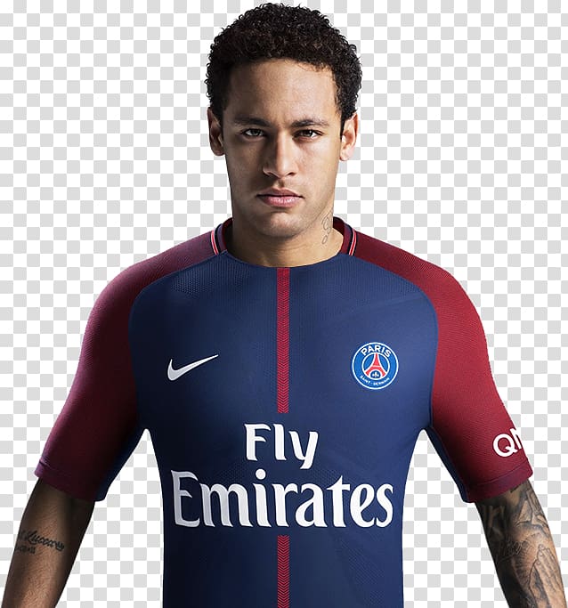 men's blue and maroon shirt, Neymar Paris Saint-Germain F.C. France Ligue 1 Jersey Nike, neymar transparent background PNG clipart