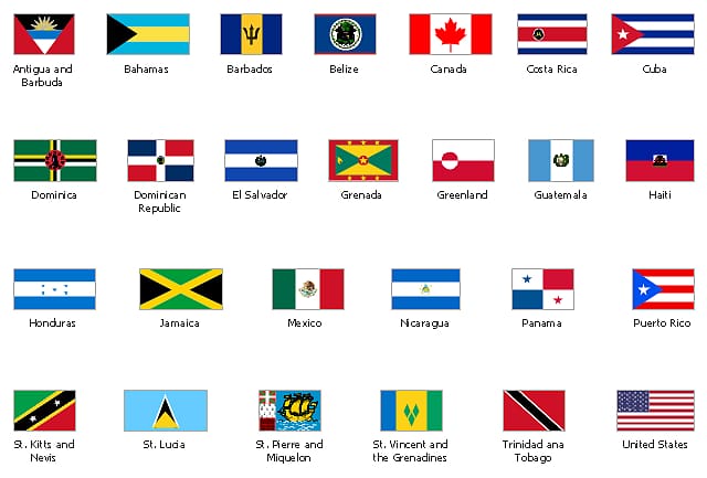 assorted flags, Flag of the United States Central America Flags of North America , Country American transparent background PNG clipart