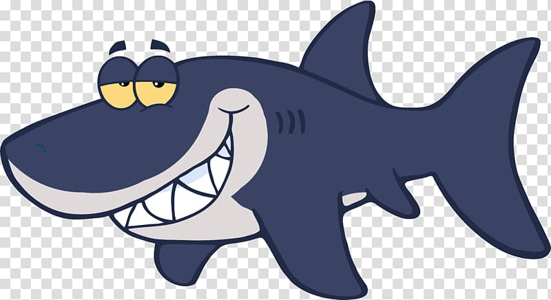 blue shark digital illustration, Shark Cartoon , shark transparent background PNG clipart
