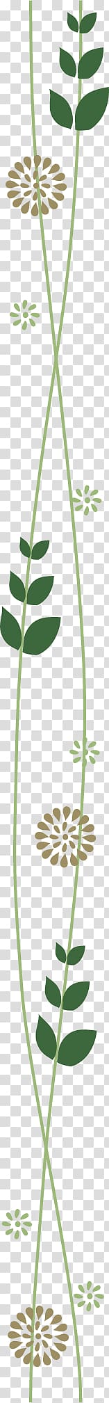 green and brown floral illustration, Grasses Plant stem Leaf Green Flower, Green segmentation line transparent background PNG clipart