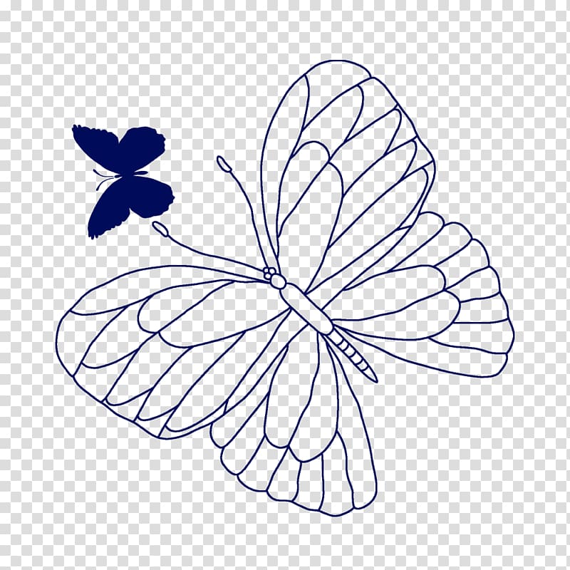 Drawing Stitch Redwork Pattern, butterfly transparent background PNG clipart