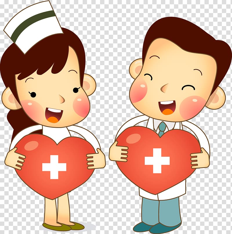 doctor and nurse illustration, Nurse Physician Cartoon Hospital, Cartoon doctors and nurses transparent background PNG clipart