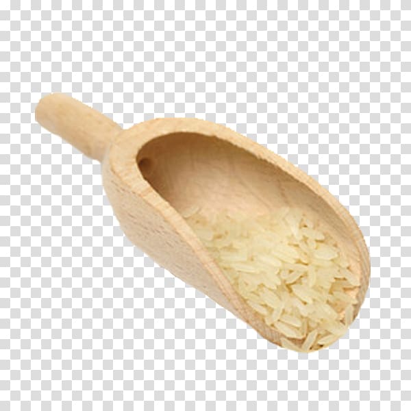 Wooden spoon Rice, Rice with spoon transparent background PNG clipart