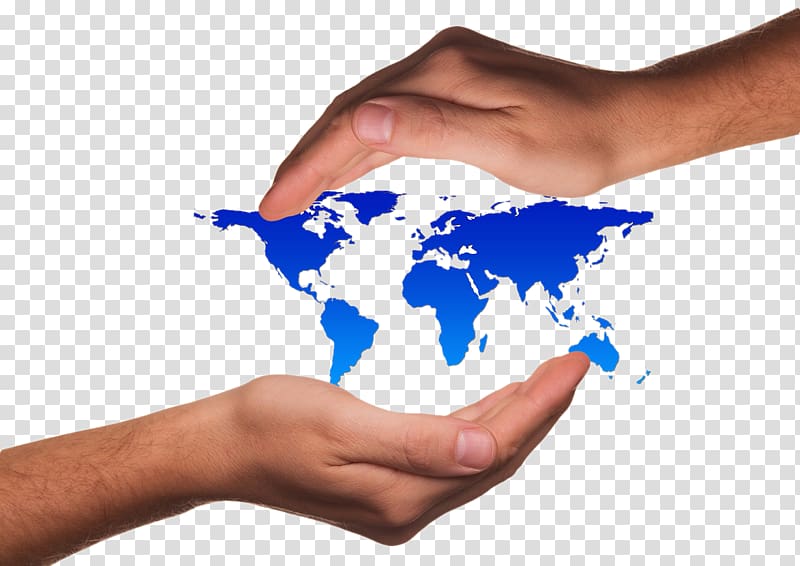 Globe World map Continent, Map of the world in his hands transparent background PNG clipart