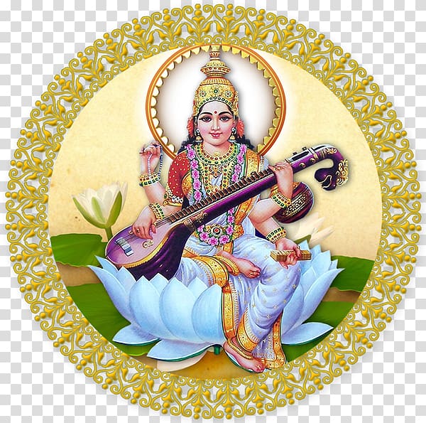 Saraswati Vandana Mantra Devi Puja Durga, Goddess transparent background PNG clipart