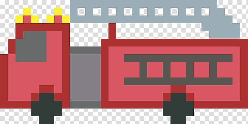 Pixel art Fire engine , Armoured Personnel Carrier transparent background PNG clipart