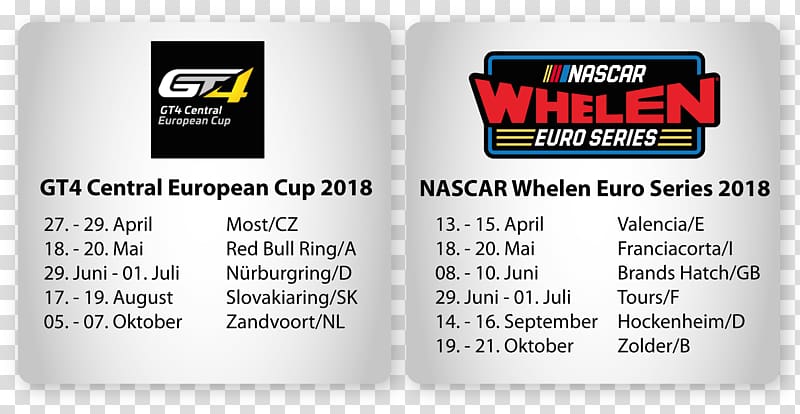NASCAR Whelen Euro Series 2018 GT4 Central European Cup MotorSport, Gt4 European Series transparent background PNG clipart