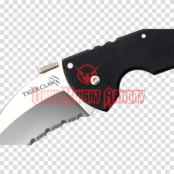 Utility Knives Knife Hunting & Survival Knives Serrated blade Karambit, knife transparent background PNG clipart